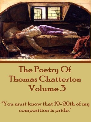 cover image of The Poetry of Thomas Chatterton, Volume 3